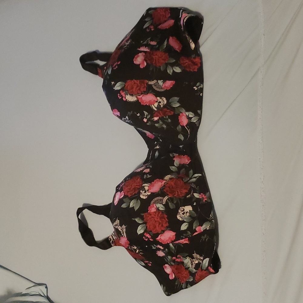 Torrid Skulls and roses print no wire bra